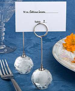 12 Dazzling Crystal Ball Place Card holders  