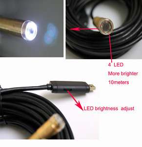 10m USB Snake Camera Inspection Endoscope pipe tupe CAM  