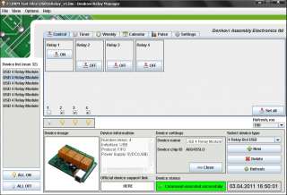 Denkovi Relay Manager (DRM) is universal software for controlling all 