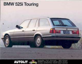 1992 BMW 525i Touring Station Wagon Factory Postcard  