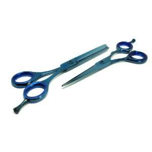 ACME USA 6.0 Blue Titanium Coated Hair Cutting Shears / Scissors Pair 