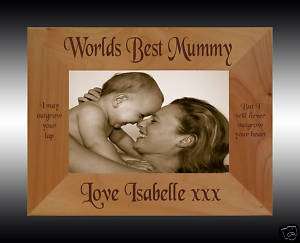 Personalised Wood World Best Mummy Mum Gift Photo Frame  