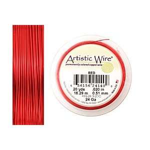  Artistic Wire Red 24 gauge, 20 yards Supplys Arts, Crafts 
