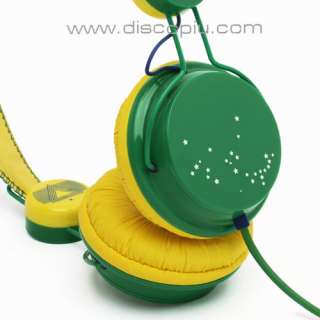 cuffie COLOUD BRASIL FLAG no wesc per iPhone  iPod DJ USB player pc 