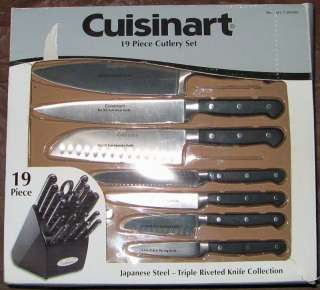 Cuisinart 17 Piece Japanese Steel Knife Block Set   New 045908024819 