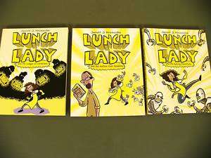 Lunch Lady Lot #1 3 Graphic novels League of Librarians 9780375846830 