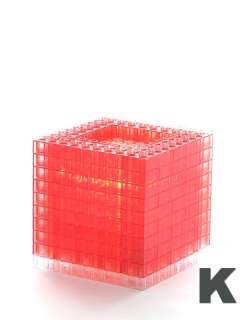 Lampada da Tavolo Componibile Cube Kreaton Rossa Nuova  