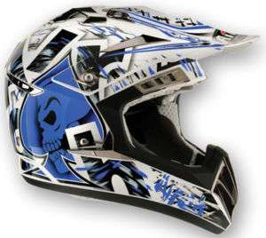 Casco helmet moto Cross AIROH CR900 RAPTOR blu motard S  