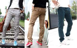MENS PLAID STYLE CASUAL PANTS 1602  