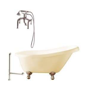  Giagni Newton 67 Inch Tub Set LN3 BN B Bisque with Brushed 