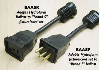 BAASR CORD Receptacle Adapter Brand S Hydrofarm Ballast  