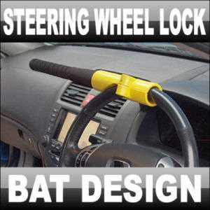 STEERING WHEEL LOCK BILLY BAT DESIGN SECURITY CAR LOCKS 5026637612251 