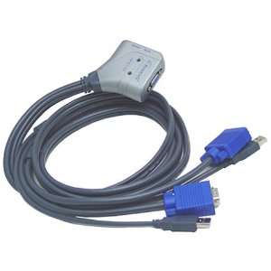  Hawking HKS112U 2 Port USB/PS2 KVM Mini Switch 