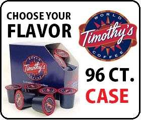 Timothys Coffee Keurig K Cups 96 Count *Pick A Flavor*  