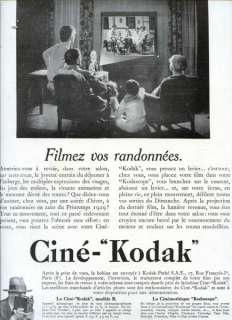  1929 Publicité   Cinema  CINE KODAK