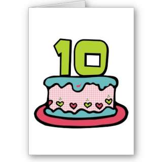  Year  Birthday Party on 10 Year Old Birthday Cake Card By Birthday Bash
