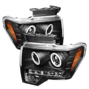   Spyder Auto Ford F150 Black CCFL LED Projector Headlight Automotive