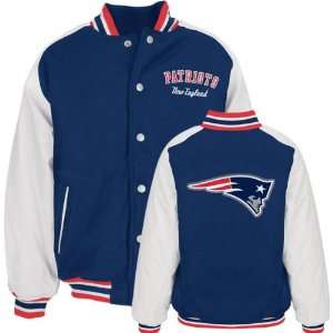   Patriots Youth Wool Faux Leather Varsity Jacket