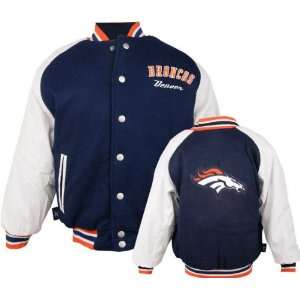   Broncos Youth Wool Faux Leather Varsity Jacket