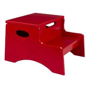 Step Stool With Storage in Red:  Home & Kitchen
