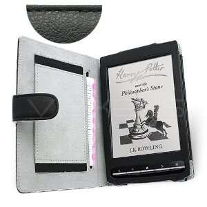   Black Leatherette Wallet Case for Sony Reader PRS T1 Electronics