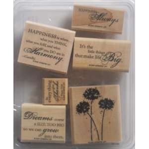 Stampin Up Happy Harmony Wood Mounted Rubber Stamp RETIRED 2006 