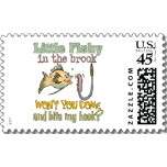 Little Fishy in the brook Postage Stamp by HookLineNSinker