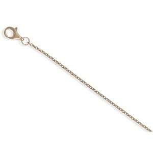   14 Karat Rose Gold Plate Sterling Silver Cable Chain Necklace: Jewelry