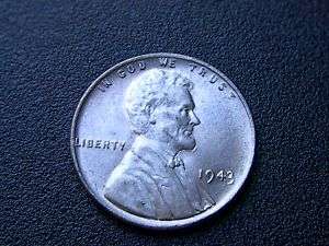 Wartime 1943 P LINCOLN Steel WHEAT CENT (UNC)  