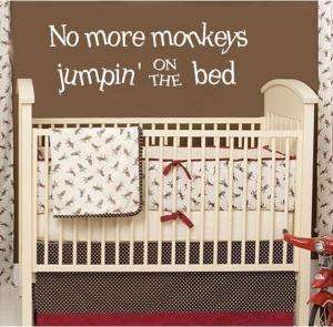   MonkeysVinyl lettering wall art words Nursery home bedroom  