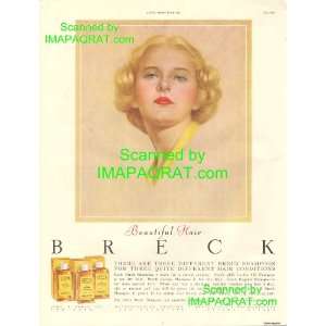  1951 Breck Shampoo Color Print Ad Beautiful Hair 