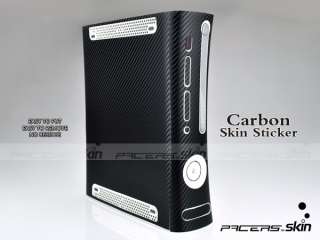 Black Carbon Fibre Sticker Skin Cover For XBox 360 RC  