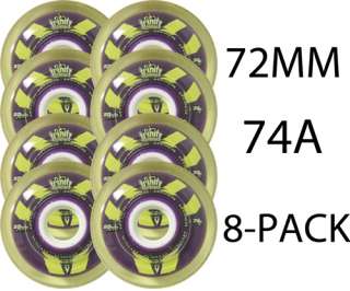 HYPER Inline Skate Wheels 72mm 74a TRINITY ROLLER HOCKEY x8 Purple 
