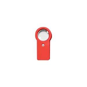  4 Port USB Hub LED Magnifier W/Money Detector (Red Color 