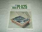 Pioneer PL A25 Stereo Turntable Catalog Brochure X Rare