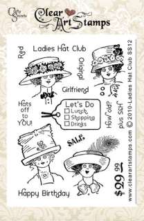LADIES HAT CLUB Crafty Secrets Clear Art Acrylic Stamps  