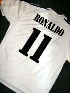   club badge and adidas logo players name and numbering ronaldo