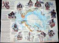 Map of PEOPLES OF THE ARCTIC Circle Eskimos Inuit 1983  