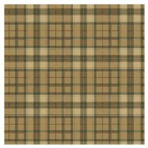 allen + roth Green And Brown Plaid Wallpaper LW1340854