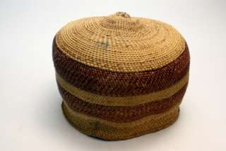 Vintage American Indian Woven Basket Odd Shape 1940s era Pacific 