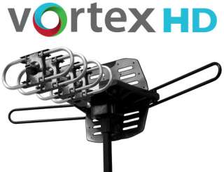   HDTV Antenna Amplified Rotor TV VHF UHF Vortex HD Antenna  