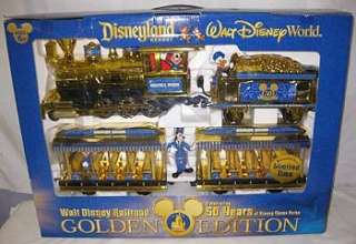 NIB Walt Disney Limited Edition Golden Railroad Set Disneyland 50th 