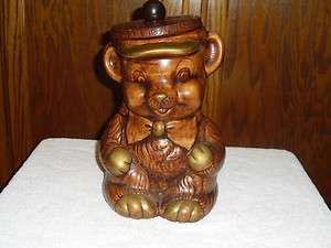 Vintage Treasure Craft Bear Cookie Jar  