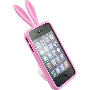   Bunny Cover Case for Apple iPhone 4, Pink Cell Phones & Accessories