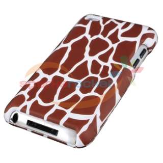 For Apple iPod Touch 4th Gen 4G 4 Brown Giraffe Animal Print Hard Case 