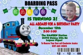 THOMAS The Train Birthday Party Invitations Custom  