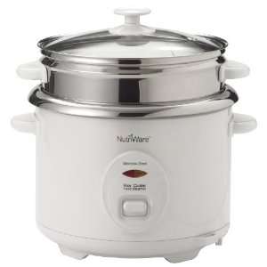 Aroma NRC 600 Nutriware 16 Cup Pot Style Rice Cooker and Food Steamer 