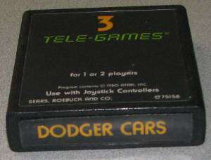 Atari 2600 Game Cartridge Tele Games Dodger Cars R4  
