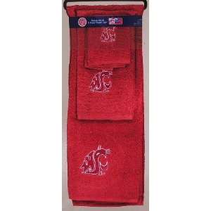   Cougars 3 Piece Embroidered Bath Towel Gift Set