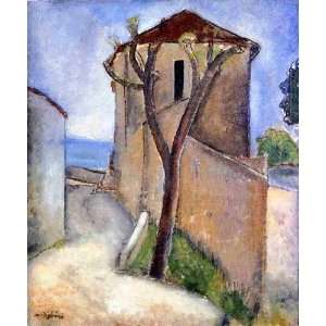  Oil Painting Tree and Houses Amedeo Modigliani Hand 